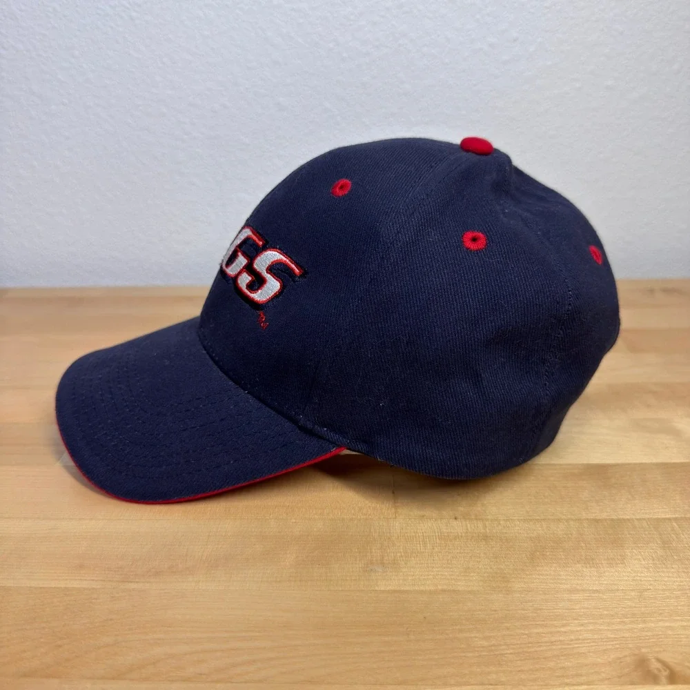 Gonzaga Zags Bulldogs Signatures Navy Blue Red Embroidered Baseball Cap Hat Mens